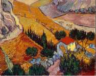 Gogh Vincent van Landscape with House and Ploughman  - Hermitage